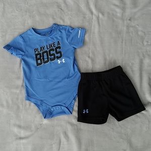 Under Armour onesie/shorts outfit set size 9-12 mo